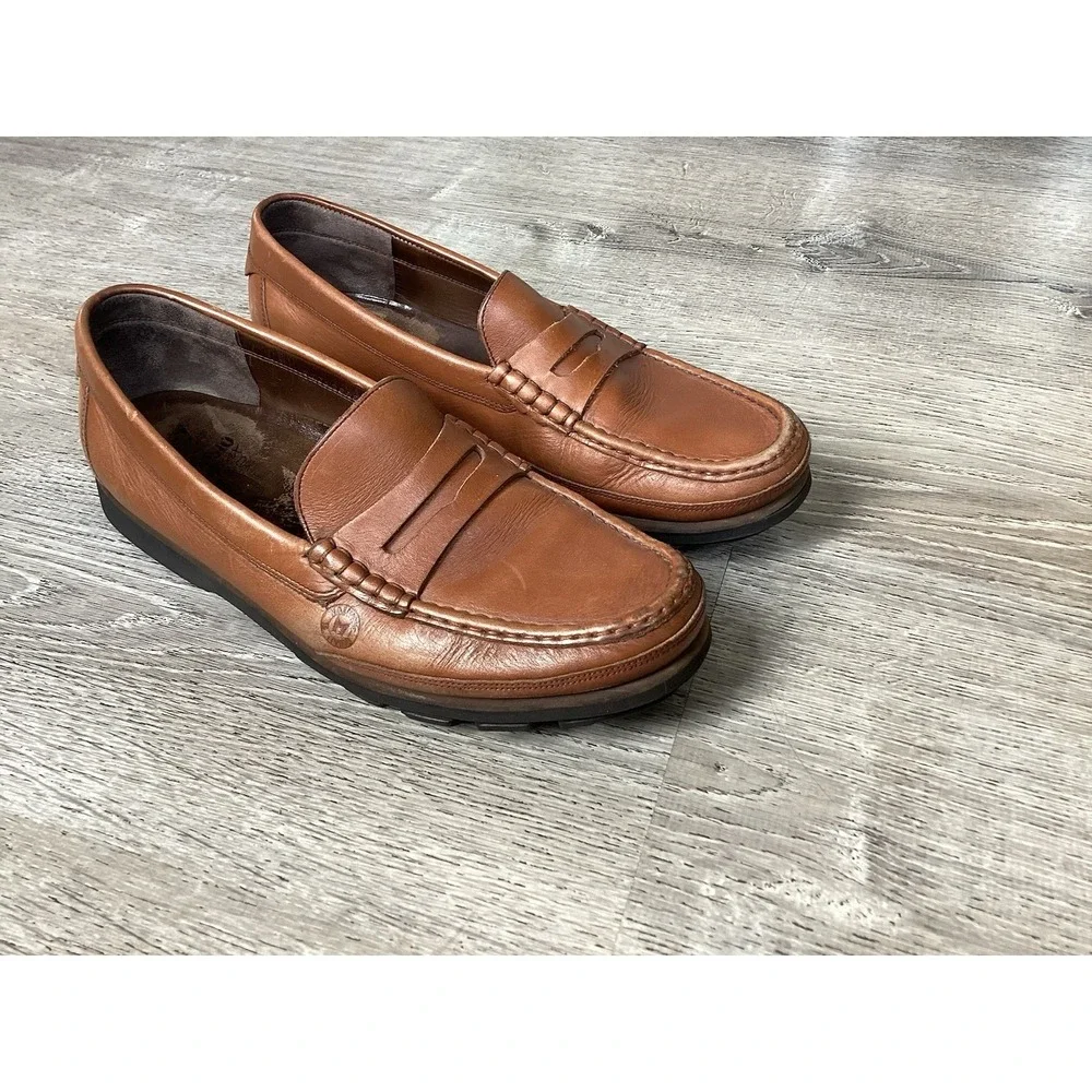 Mephisto Mens 10.5 Ralyx Leather Brown Penny Loafer Comfort Air Relax Portugal